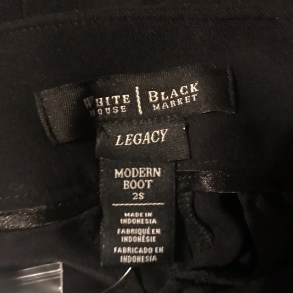 NEW Black Trousers White House Black Market Sz 2S
